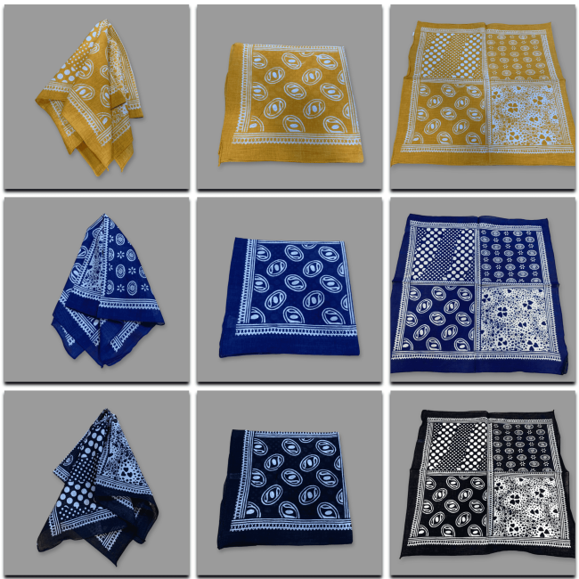 Lenço estampado 50 algodão