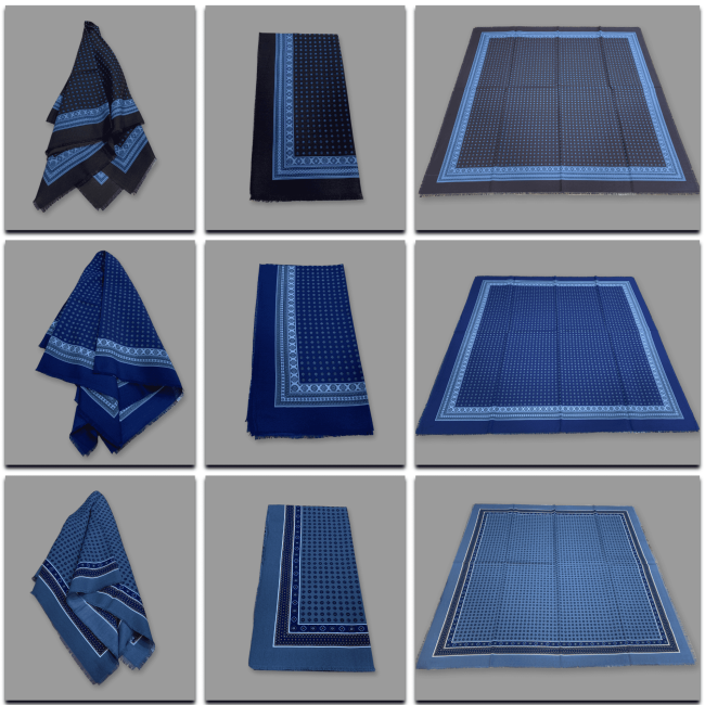 Lenço estampado 80 poliester