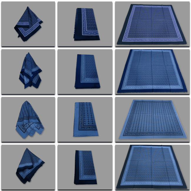 Lenço estampado 80 poliester