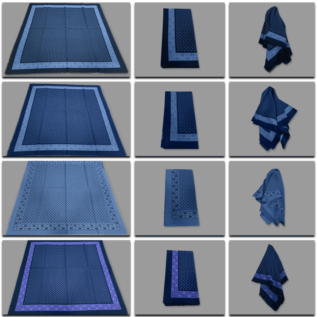 Lenço estampado 80 poliester