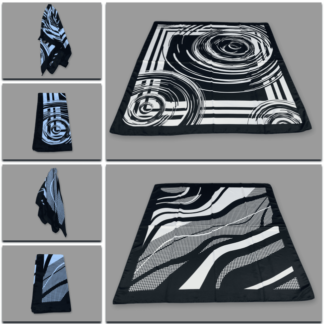 Lenço estampado 90 poliester