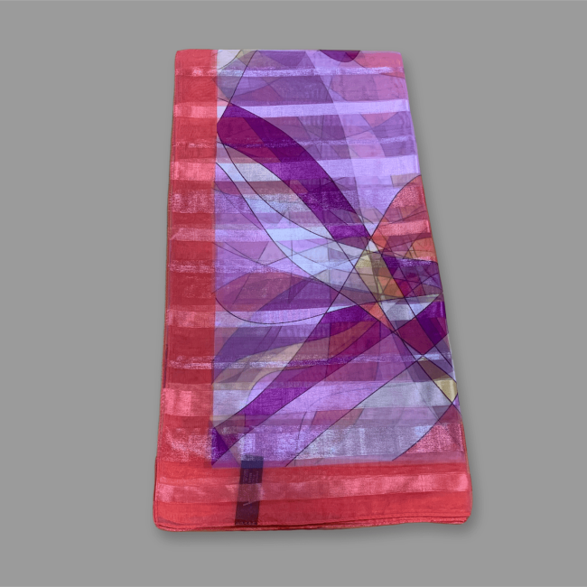 Lenço estampado 90 poliester